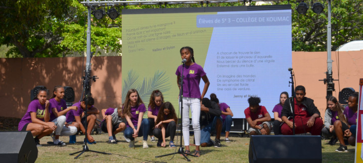Des poèmes du concours Îles Lettrées 2020 ont été lus par les élèves lors des Journées francophones du Pacifique, organisées par le CREIPAC, à l’initiative du gouvernement.