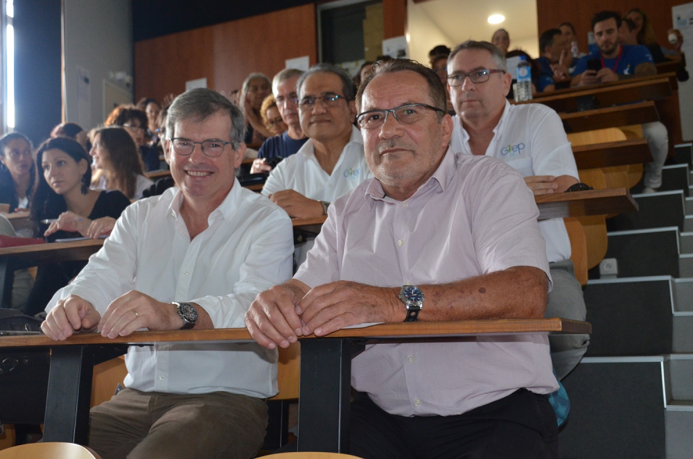 Jean-Louis d’Anglebermes (à d.) a ouvert le séminaire du RIIFE, en présence de Philippe Martin, directeur de la Formation professionnelle continue. 